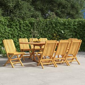 Składane krzesła ogrodowe, 8 szt., 47x47x89 cm, drewno tekowe