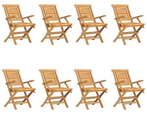 Składane krzesła ogrodowe, 8 szt., 56x63x90 cm, drewno tekowe