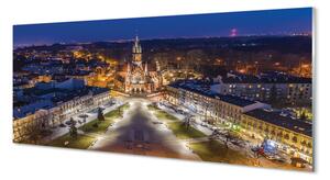 Obraz na szkle Kraków Noc kościół panorama