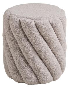 Szary puf z materiału bouclé Sana – House Nordic