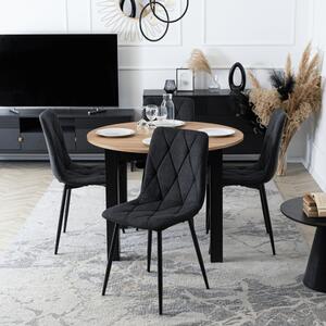 Krzesło do Jadalni ROBIN 2 Czarne Nowoczesne Loft