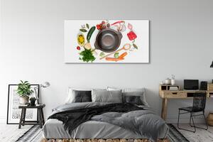 Obraz na szkle Łyżka pomidorki pietruszka