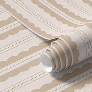 Tapety Beżowe faliste paski z delikatnym kontrastem, Tapety Geometryczne, Tapety w paski, a01185v5 : Uwalls.pl