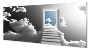 Obraz na szkle Niebo schody drzwi