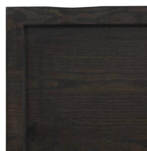 Półka, ciemnobrązowa, 40x30x(2-6) cm, wykończone drewno dębowe