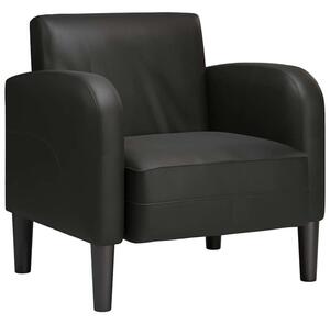 Sofa fotel z podÅokietnikami czarny 54 cm skÃ³ra ekologiczna