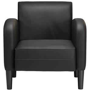 Sofa fotel z podÅokietnikami czarny 54 cm skÃ³ra ekologiczna