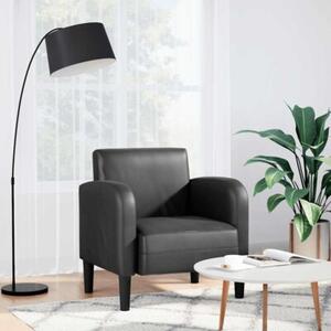 Sofa fotel z podÅokietnikami czarny 54 cm skÃ³ra ekologiczna