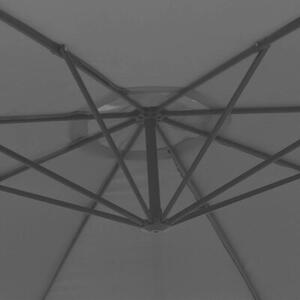 Parasol wiszący z aluminiowym słupkiem, 350 cm, antracytowy