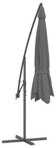 Parasol wiszący z aluminiowym słupkiem, 350 cm, antracytowy