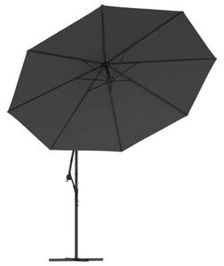 Parasol wiszący z aluminiowym słupkiem, 350 cm, antracytowy