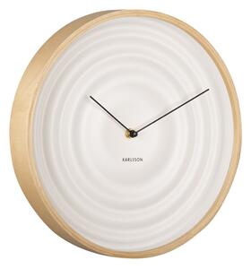 Biały zegar Karlsson Ribble, ø 31 cm