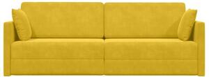Sofa podÅogowa z funkcjÄ spania Å»Ã³Åty 213 x 76 x 77 cm aksamit