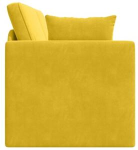 Sofa podÅogowa z funkcjÄ spania Å»Ã³Åty 213 x 76 x 77 cm aksamit