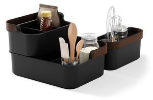 Czarny organizer łazienkowy z plastiku z recyklingu Bellwood – Umbra