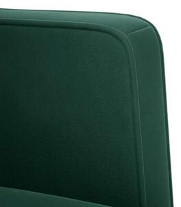 Sofa dwuosobowa ciemnozielona 111 cm aksamit