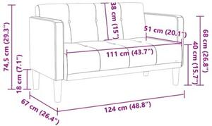 Sofa dwuosobowa Å¼Ã³Åta 111 cm tkanina