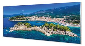 Obraz na szkle Grecja Panorama miasto morze