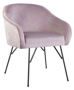 Różowy tapicerowany fotel do salonu Iveris 5X - 68 kolorów