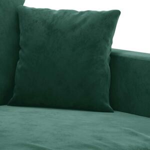 Sofa 3-osobowa, ciemnozielony, 180 cm, obita aksamitem