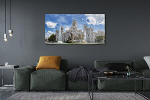 Obraz na szkle Hiszpania Fontanna pałac Madryt
