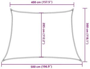 Żagiel przeciwsłoneczny, 160 g/m², kolor taupe, 4/5x3 m, hdpe
