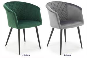 Zielone tapicerowane krzesło kubełkowe - Umbro