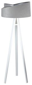 Szaro-biała skandynawska lampa stojąca trójnóg - S024-Steva