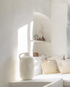 Biały ceramiczny wazon Kave Home Caetana, wys. 55 cm