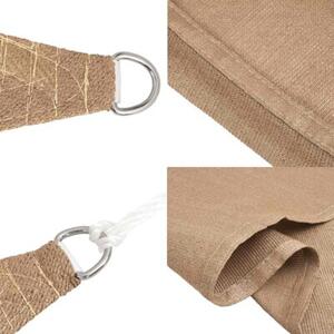 Żagiel przeciwsłoneczny, 160 g/m², kolor taupe, 3x6 m, hdpe