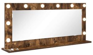 Lustro toaletowe prostokÄ tny dÄ b wÄdzony 100 x 45 x 18 cm