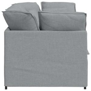 Sofa moduÅowa z poduszkami tkanina jasnoszara