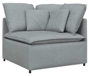 Sofa moduÅowa z poduszkami tkanina jasnoszara
