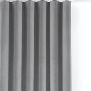 Szara aksamitna zasłona częściowo zaciemniająca (dimout) 200x250 cm Velto – Filumi