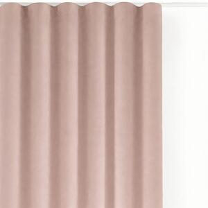 Jasnoróżowa aksamitna zasłona częściowo zaciemniająca (dimout) 140x250 cm Velto – Filumi