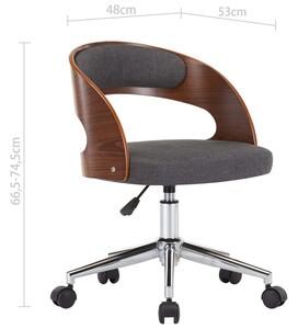 Szary minimalistyczny fotel biurowy - Oxofi 5X