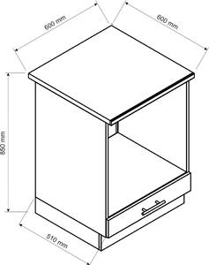 Komplet szafek kuchennych grafit mat - Yuna 4X
