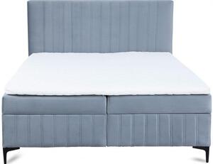Duże łóżko kontynentalne Anton 180x200 z materacem do sypialni tapicerowane
