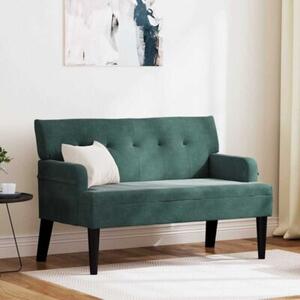 Sofa chesterfield aksamitna w ciemnej zieleń, 2-osobowa