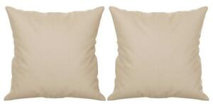 Sofa 3-osobowa z poduszkami, kremowa, 180 cm, mikrofibra
