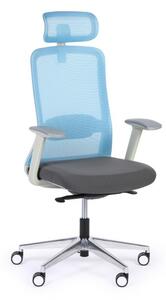 Krzesło biurowe JAMES, niebieski