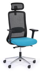 Krzesło biurowe JILL, szary/niebieski