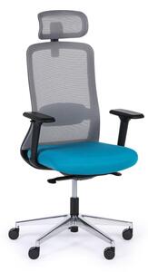 Krzesło biurowe JILL, szary/niebieski