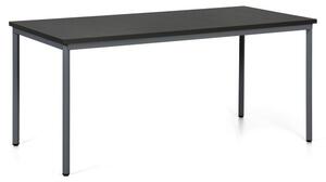 Stół do jadalni TRIVIA, ciemnoszara konstrukcja, 1600 x 800 mm, wenge