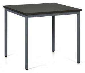 Stół do jadalni TRIVIA, ciemnoszara konstrukcja, 800 x 800 mm, wenge