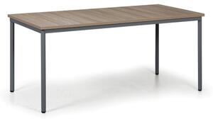 Stół do jadalni TRIVIA, ciemnoszara konstrukcja, 1600 x 800 mm, dąb naturalny