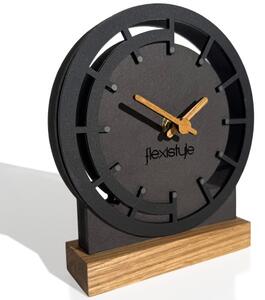 Zegar stojący czarny drewniany Black Oak 2