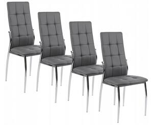 Zestaw 4x Krzesło Z Ekoskóry K209 Szare