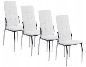 Zestaw 4x Krzesło Z Ekoskóry K209 Białe