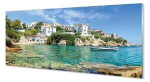Obraz na szkle Grecja Morze miasto natura